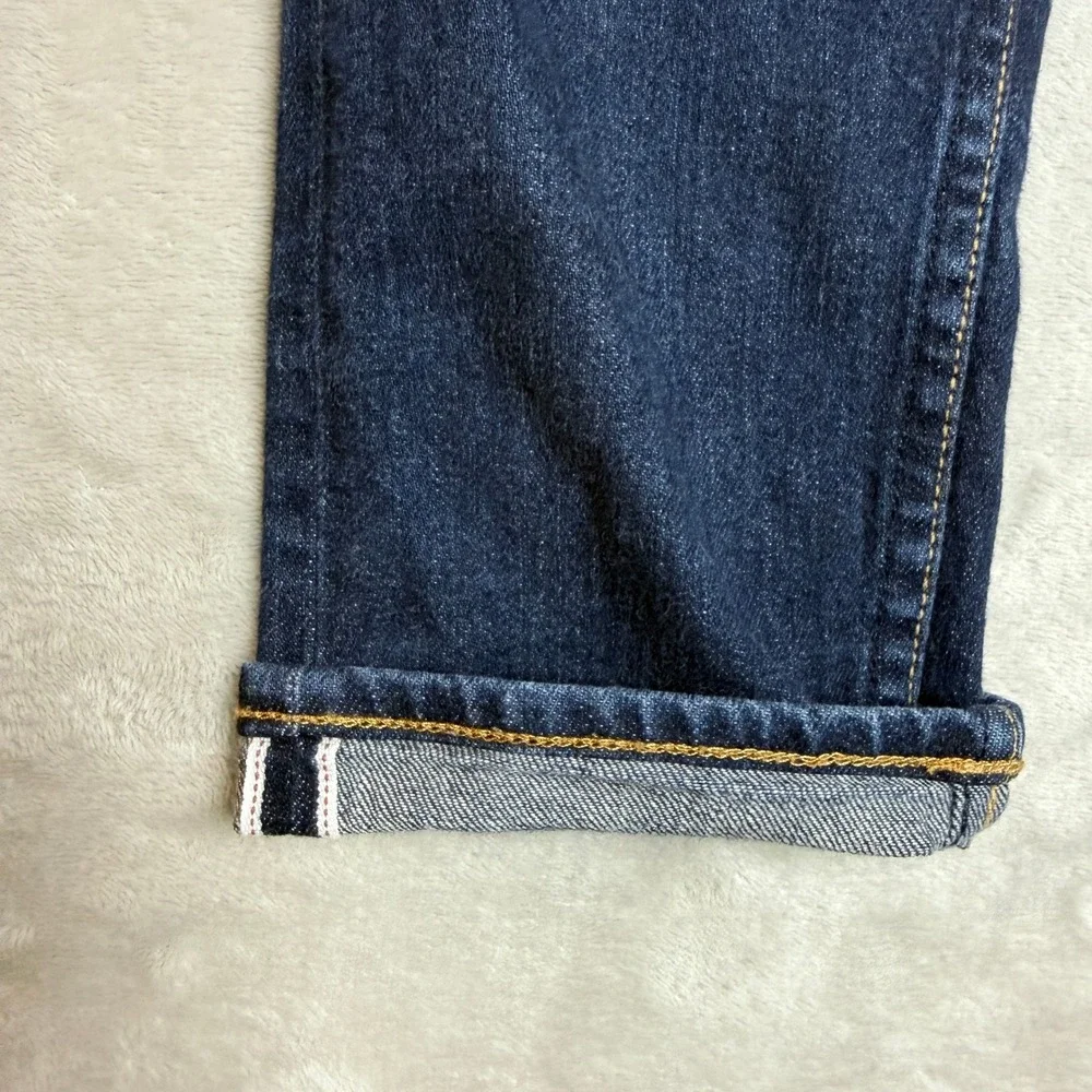 Rag & Bone Fit 1 Selvedge Skinny Jeans Mens 32 Blue Rinse Dark Wash Faded Denim